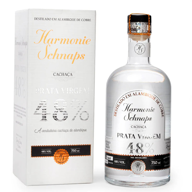 Cachaça Harmonie Schnaps - Prata Virgem 48° - 750ml